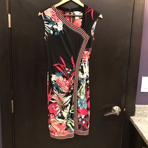 Cache Floral Tropical Sleeveless Dress